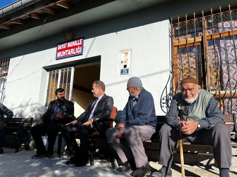 Kaymakamımız Dr.Bayram Yılmaz'ın Bayat, Kayhüyük ve Kavak Mahallelerini Ziyareti 